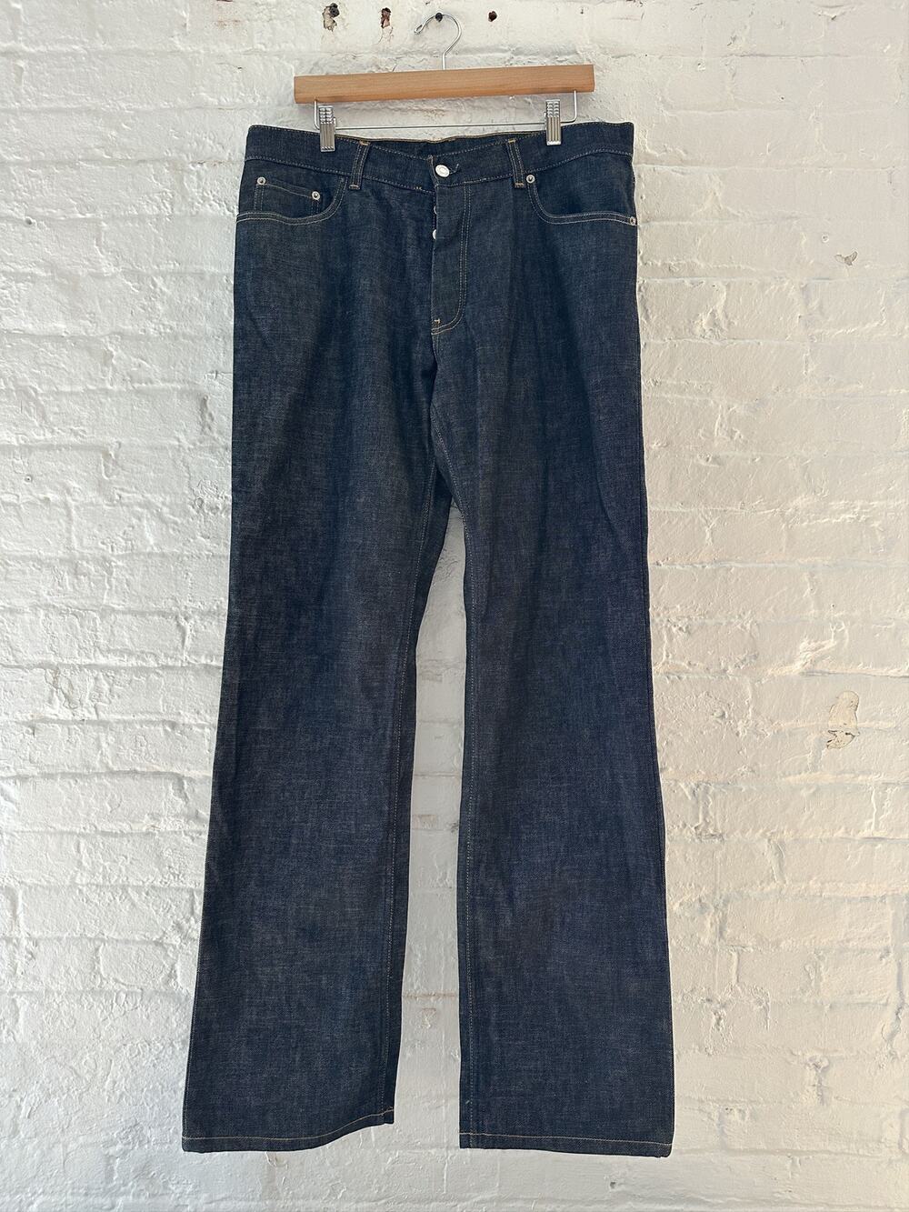 Helmut Lang 2000s Raw Denim Bootcut Jeans 35 x 34